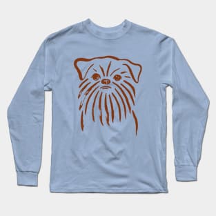 Brussels Griffon (Blue and Brown) Long Sleeve T-Shirt